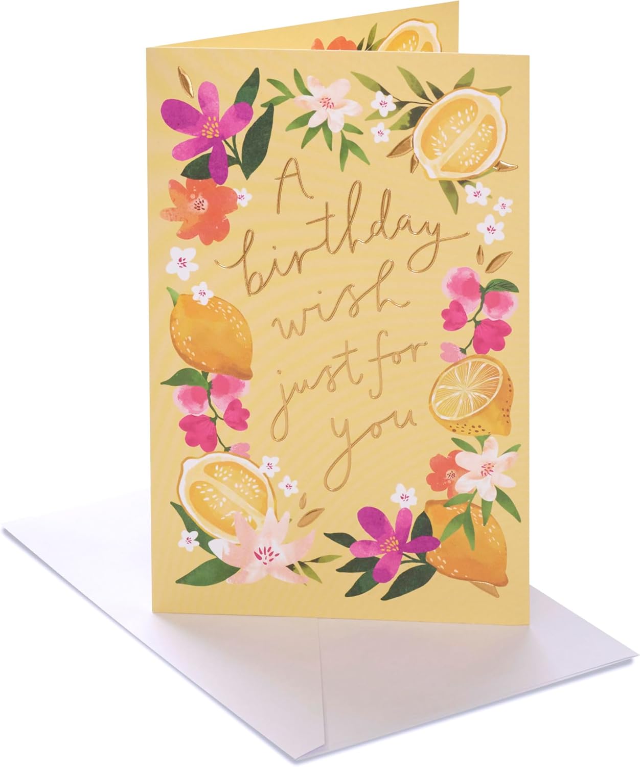 Lemons & Flowers Design Birthday Card