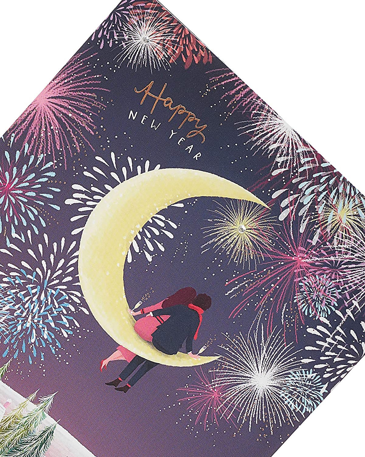 Happy New Year Card Beautiful Firework Design