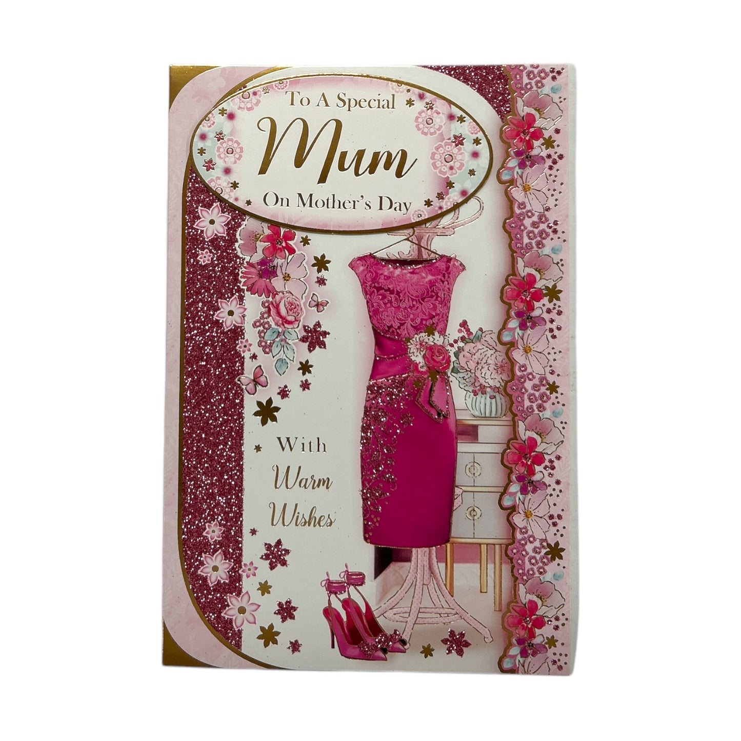 To A Special Mum Beautiful Pink Dress Design Mother's Day Card