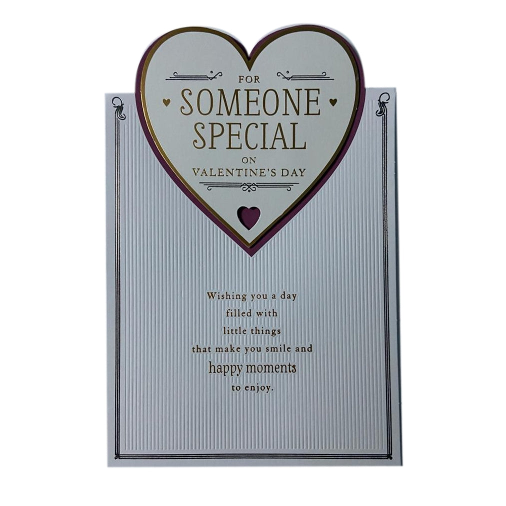 Someone Special Die Cut Heart Valentine's Day Card