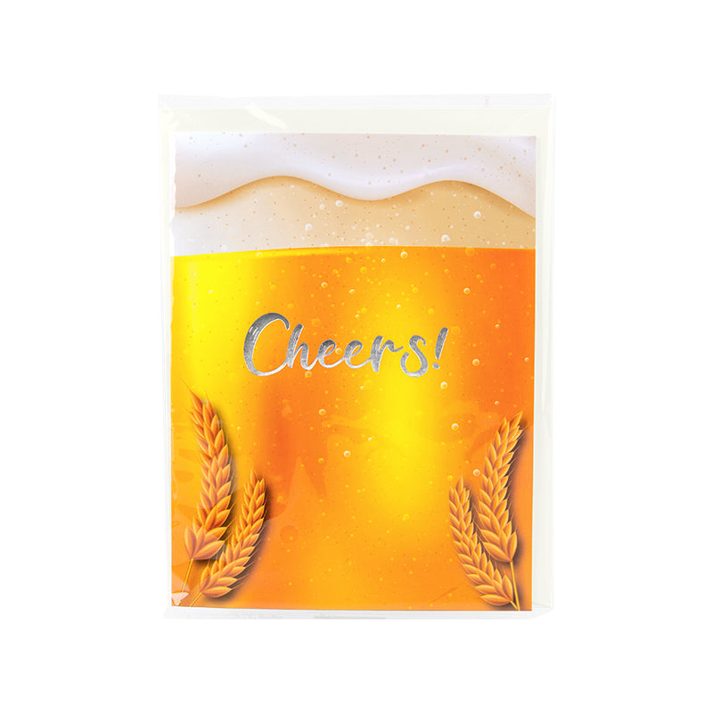 Raise a Toast Cheers to You 3D Beer Pop Up Celebration Card