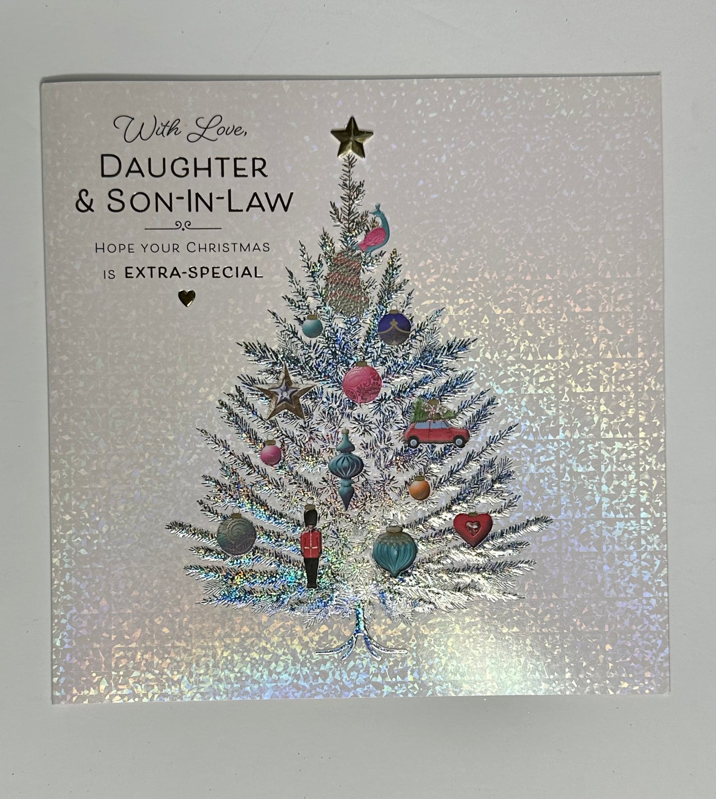 Daughter & Son-in-Law Embellished Christmas Greeting Card