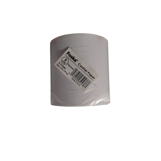 Pack of 5 Thermal Cashier Paper 80 x 80mm