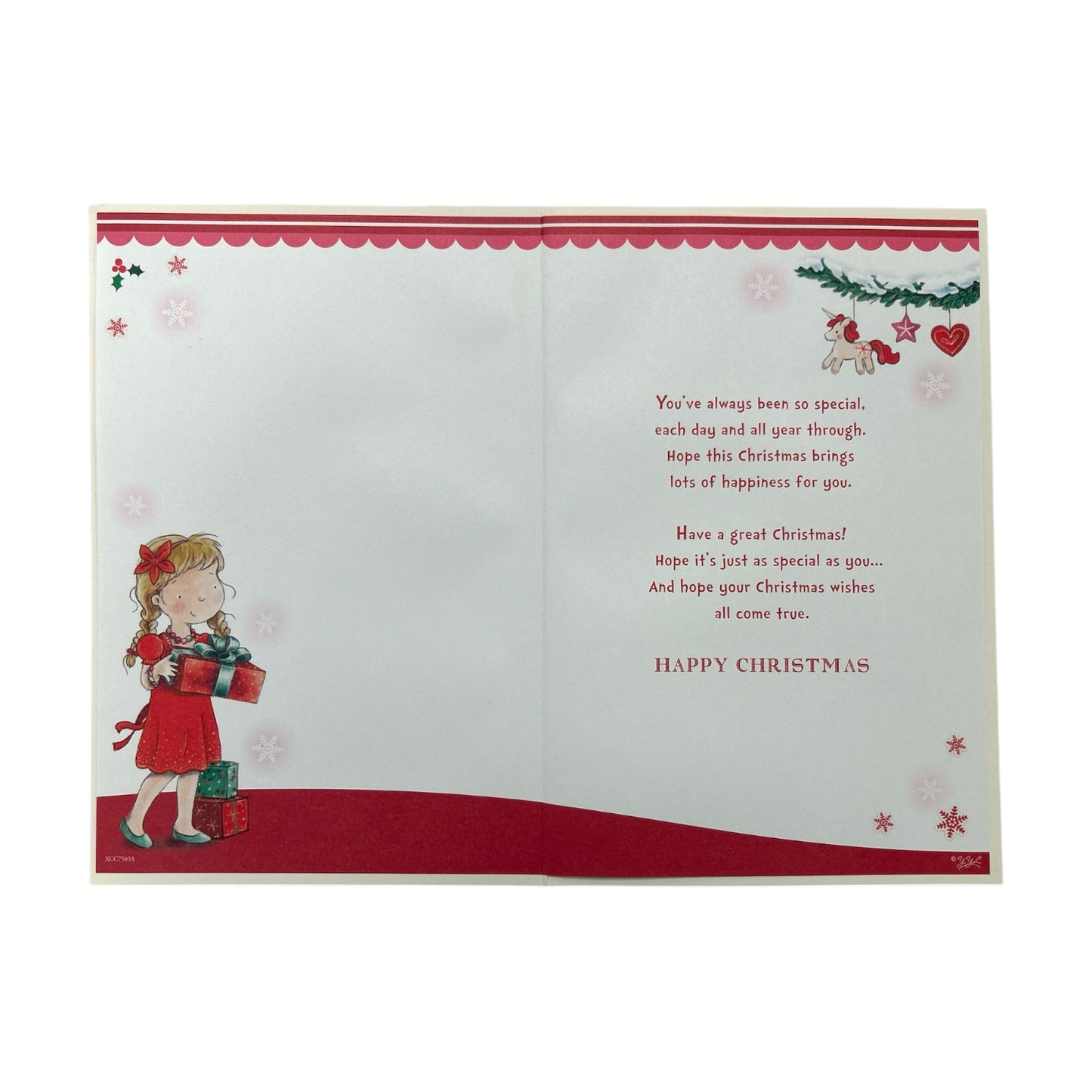 For a Special Granddaughter Sparkly Magical Christmas Card With Badge