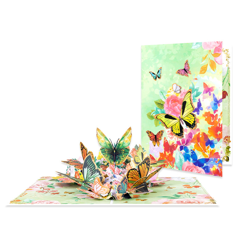 Bright Wings Butterfly 3D Pop Up Greeting Card