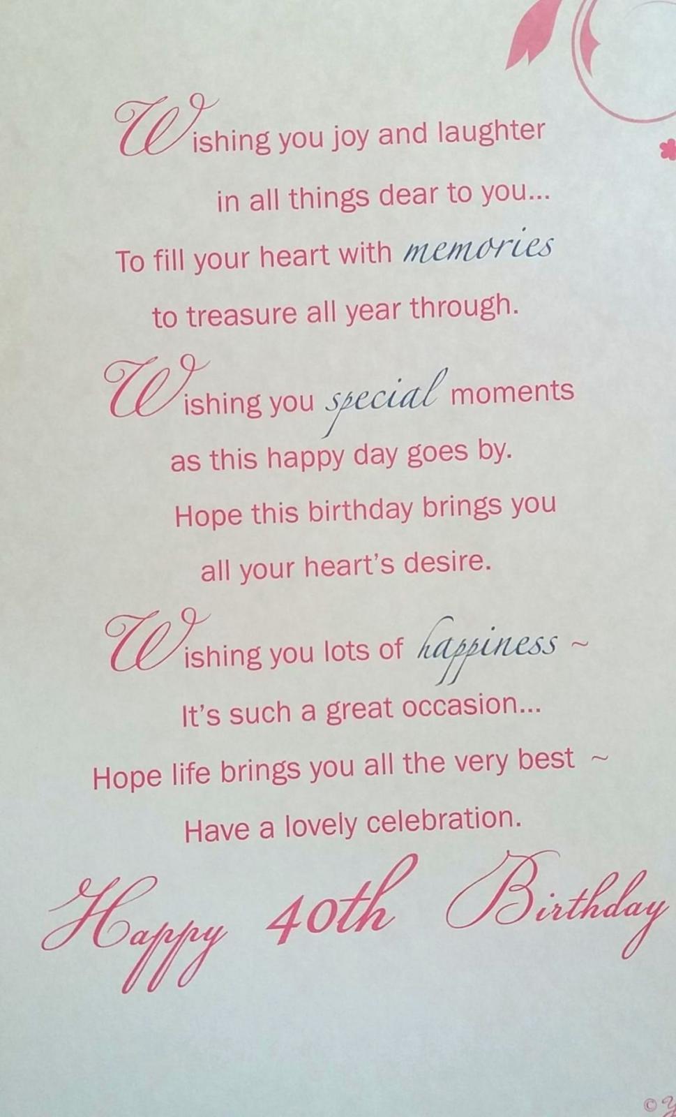 Purse And Shoes Foil Finished Design Female 40 Birthday Card