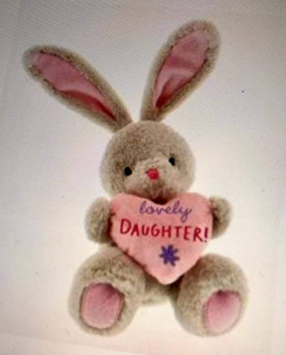 Bebunni Rabbit Medium Sitting with Heart 16cms - Daughter