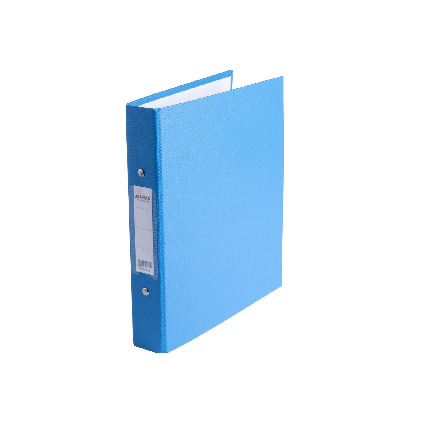 Pack of 10 A5 Light Blue Paper Over Board Ring Binders by Janrax