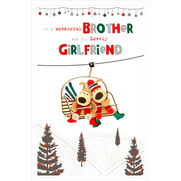 Wonderful Brother and His Girlfriend Enjoying Christmas Card 