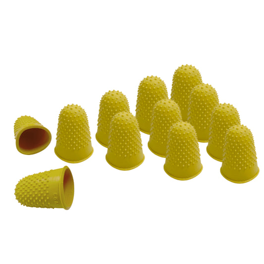 Pack of 12 Yellow No.2 Rubber Thimblettes 