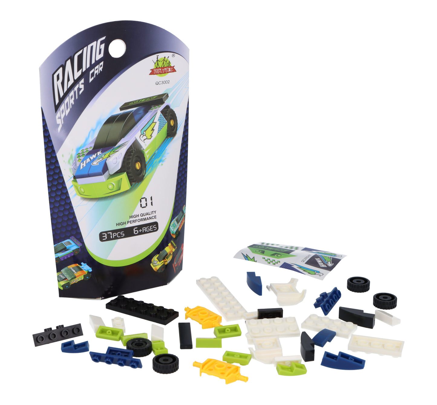 Pack of 12 Sports Car Block Kits