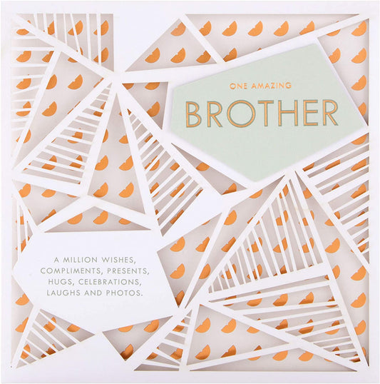 Geometric Laser-cut Design Brother Birthday Card