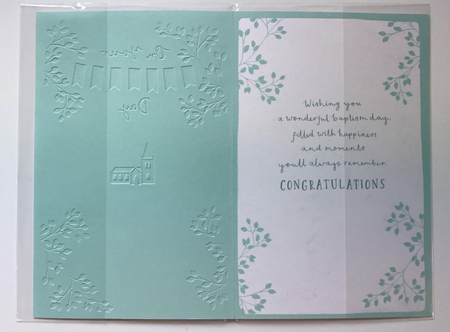 On Your Baptism Day Traditional Congratulations Card 