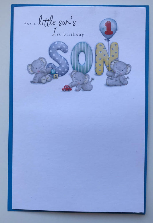 1st Today Elliot And Buttons Design Son Birthday Card	