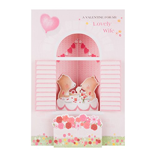 Wife Pop Out Hallmark Valentine's Day Card 'Pop Up Novelty' - New Large 