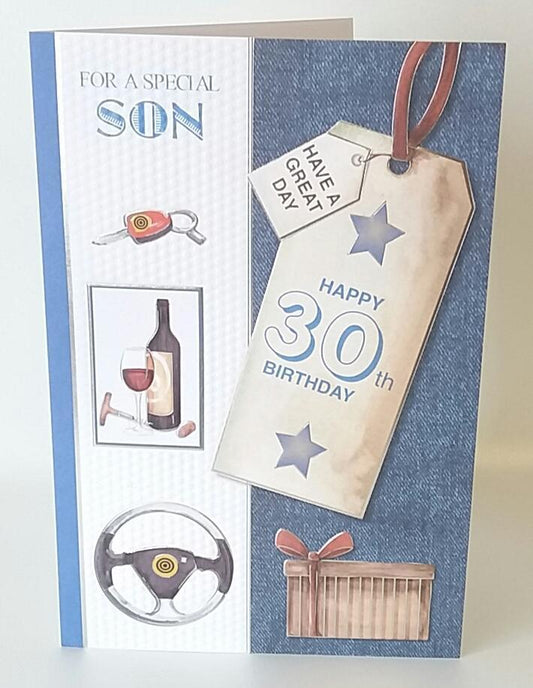 For A Special Son Happy 30th Birthday card