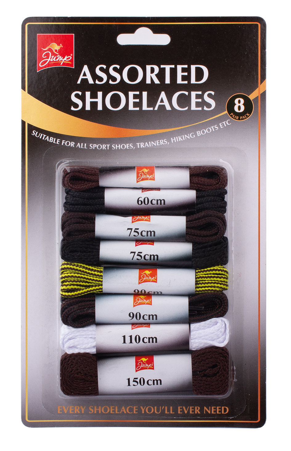 Pack of 8 Assorted Shoe Laces
