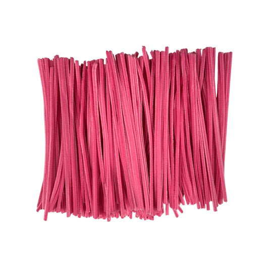 Pack of 500 Pink Coloured Pipe Cleaners 30cm x 6mm Craft Chenille Stems