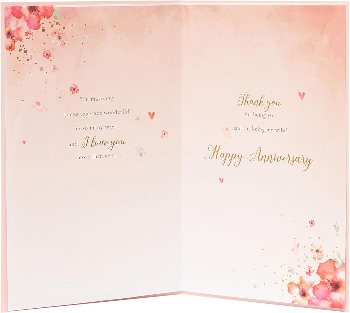 Luxury Romantic Wife Anniversary Card Large