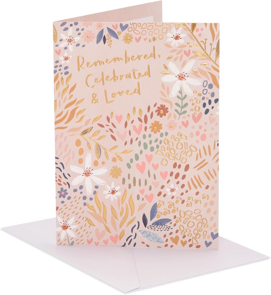 Celebrated & Loved Design Sympathy Card