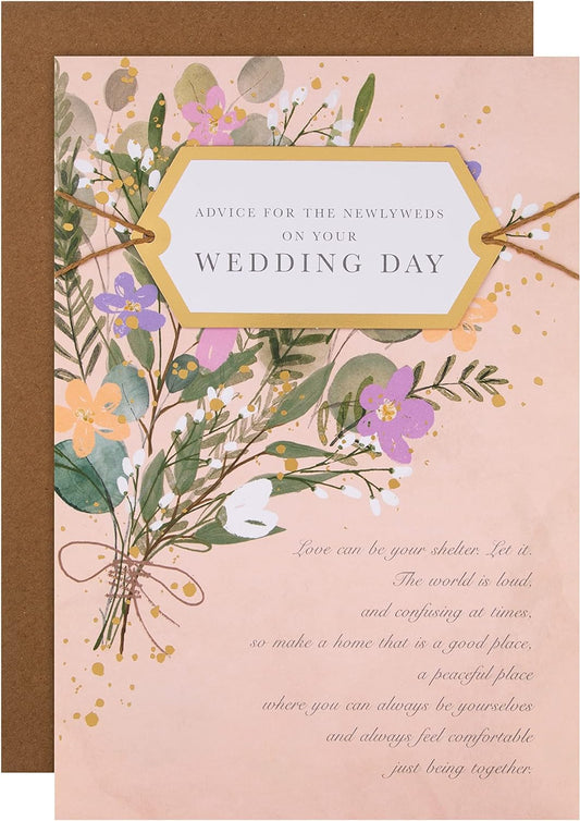 Traditional Written Verse Design Large Wedding Day Congratulations Card