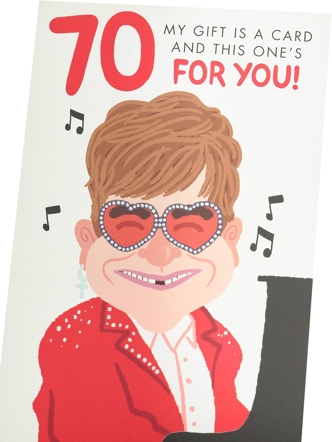 Elton John Design 70th Birthday Card