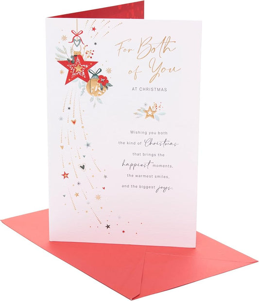 Star and Bauble Duo Both Of You Christmas Card