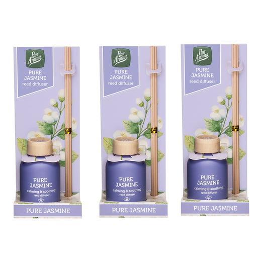 Pack of 3 Pan Aroma Pure Jasmine Reed Diffusers 50ml