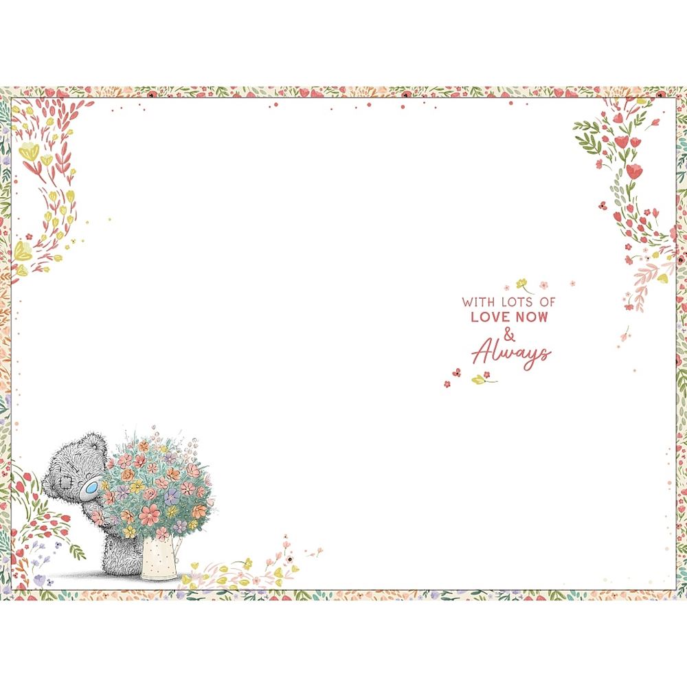 Bear Holding Bouquet Wonderful Wife Mother's Day Card