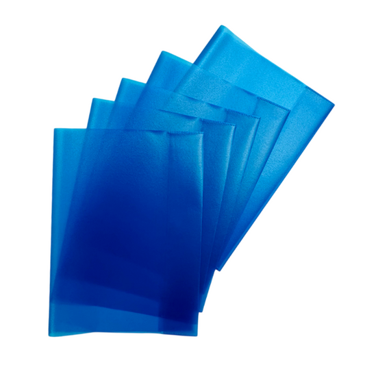 Pack of 10 A4 Frosted Blue Exercise Book Covers
