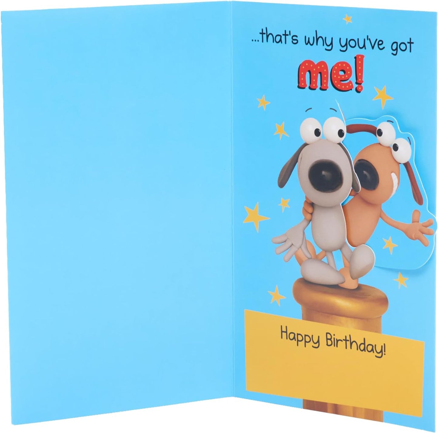 Pop-Up Cartoon Dog Design Brother Birthday Card