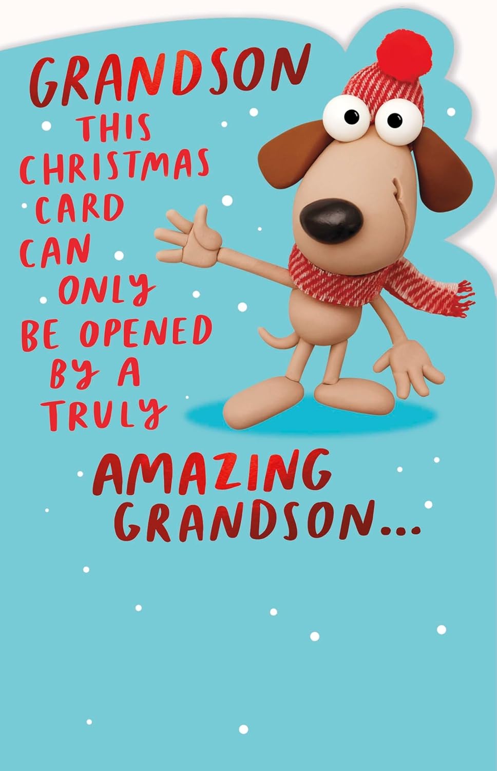 Weihnachtskarte Für Enkelsohn – Boofle Design Mit Spruch 'To A Brilliant Grandson'