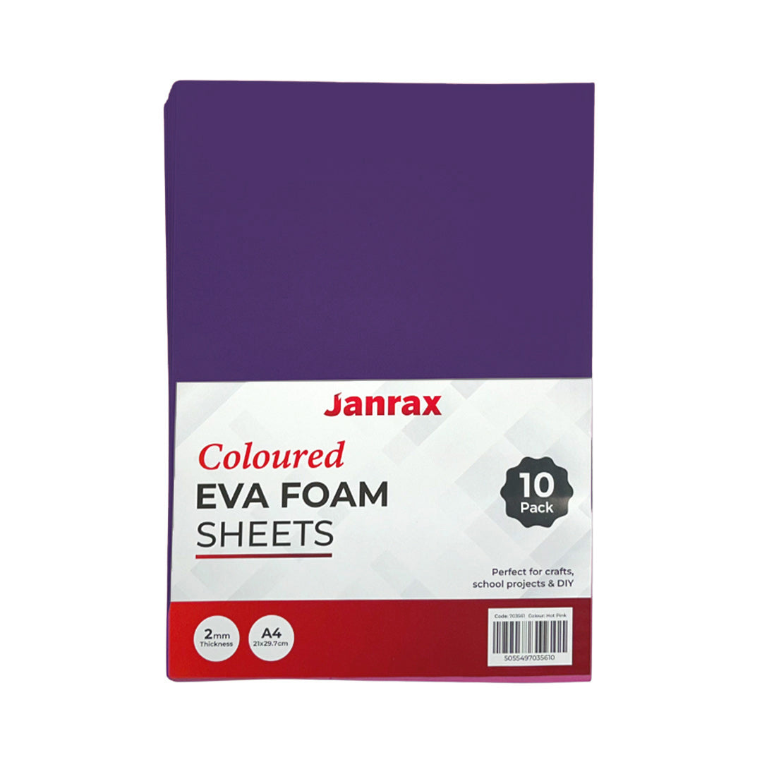 Pack of 50 A4 Purple Coloured EVA Foam Sheets