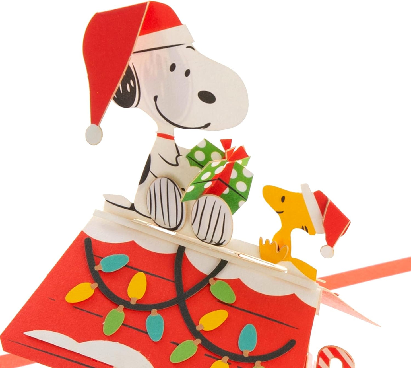 Peanuts Comics Snoopy & Woodstock Design 3D & Pop Up Christmas Card