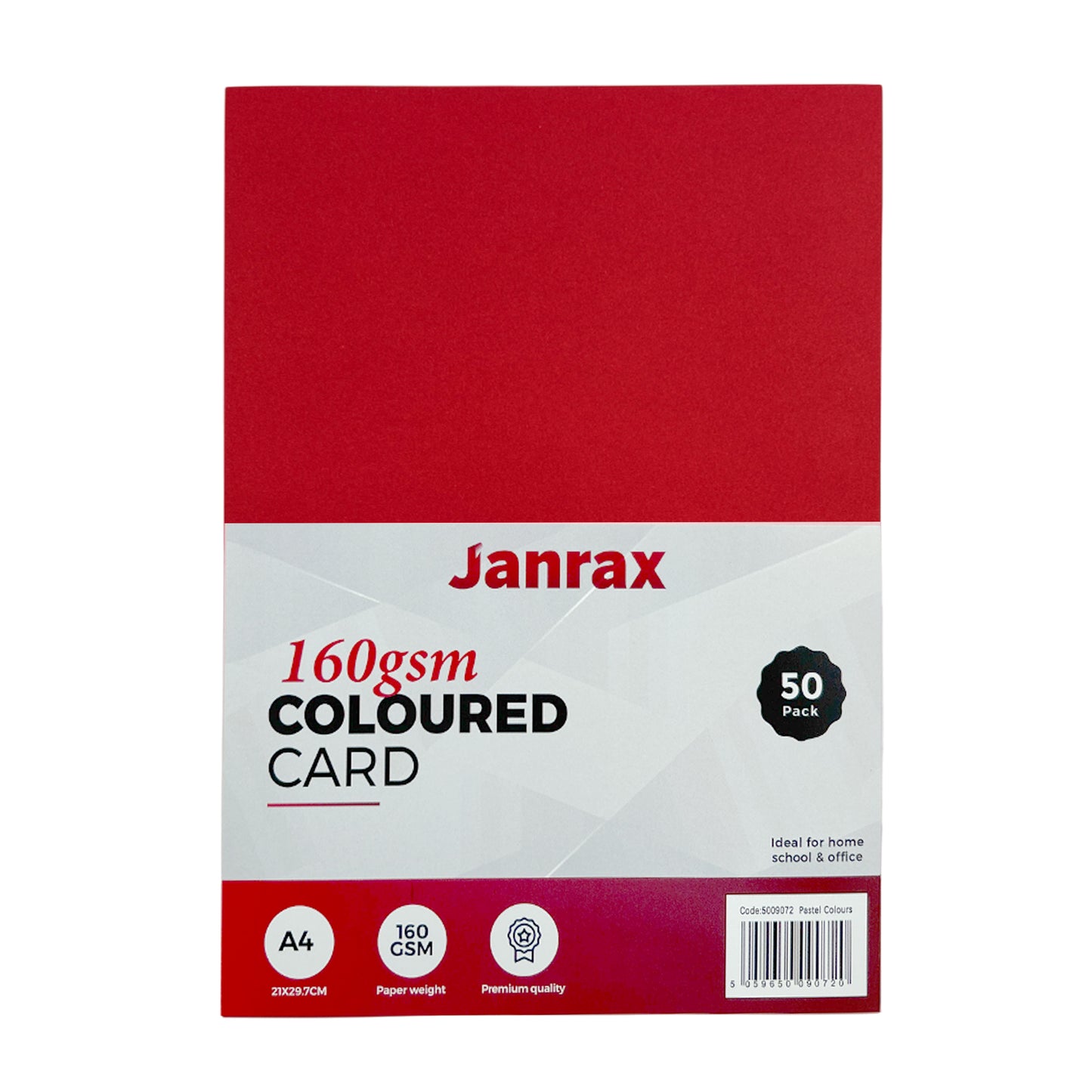 Pack of 2000 A4 Assorted Primary Coloured Card 160gsm Sheets