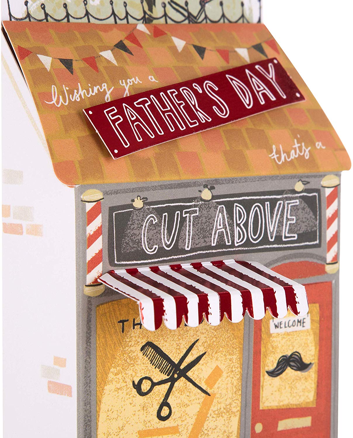 Pop Up Father's Day Card 'Barbers'