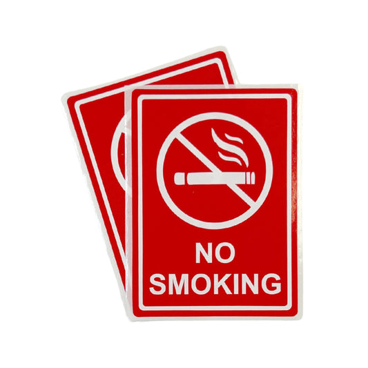 Pack of 18 No Smoking Self-Adhesive Labels 80x110mm
