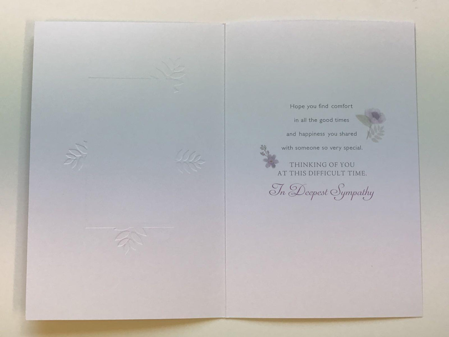 Loss of Mum Nice Verse Sympathy Greeting Card Thinking of you