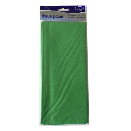 Light Green Acid Free Tissue Paper 10 Sheets
