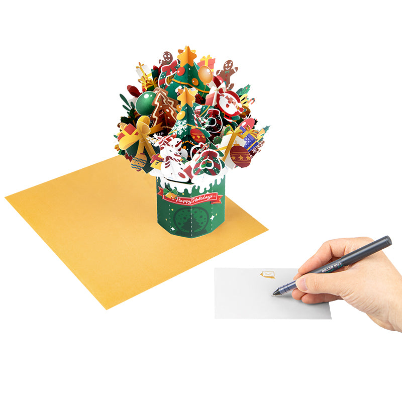 Holiday Magic Xmas Cheer 3D Pop Up Christmas Card