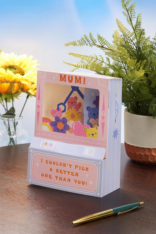 Interactive Teddy Machine Design Mother's Day Card
