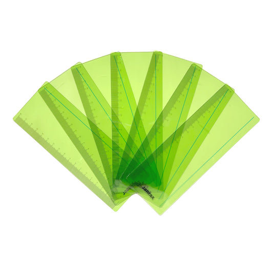 Pack of 16 Light Green 191x70mm Dyslexia Overlay Reading Rulers – PET Material, Rounded Corners
