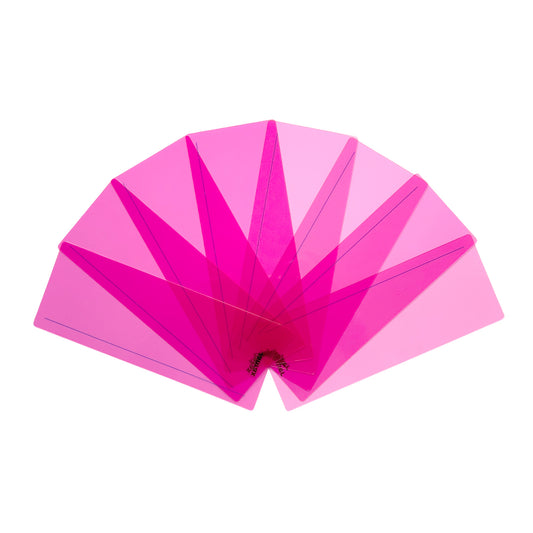 Pack of 24 Pink 210x80mm Dyslexia Overlay Reading Strips – PET Material, Rounded Corners