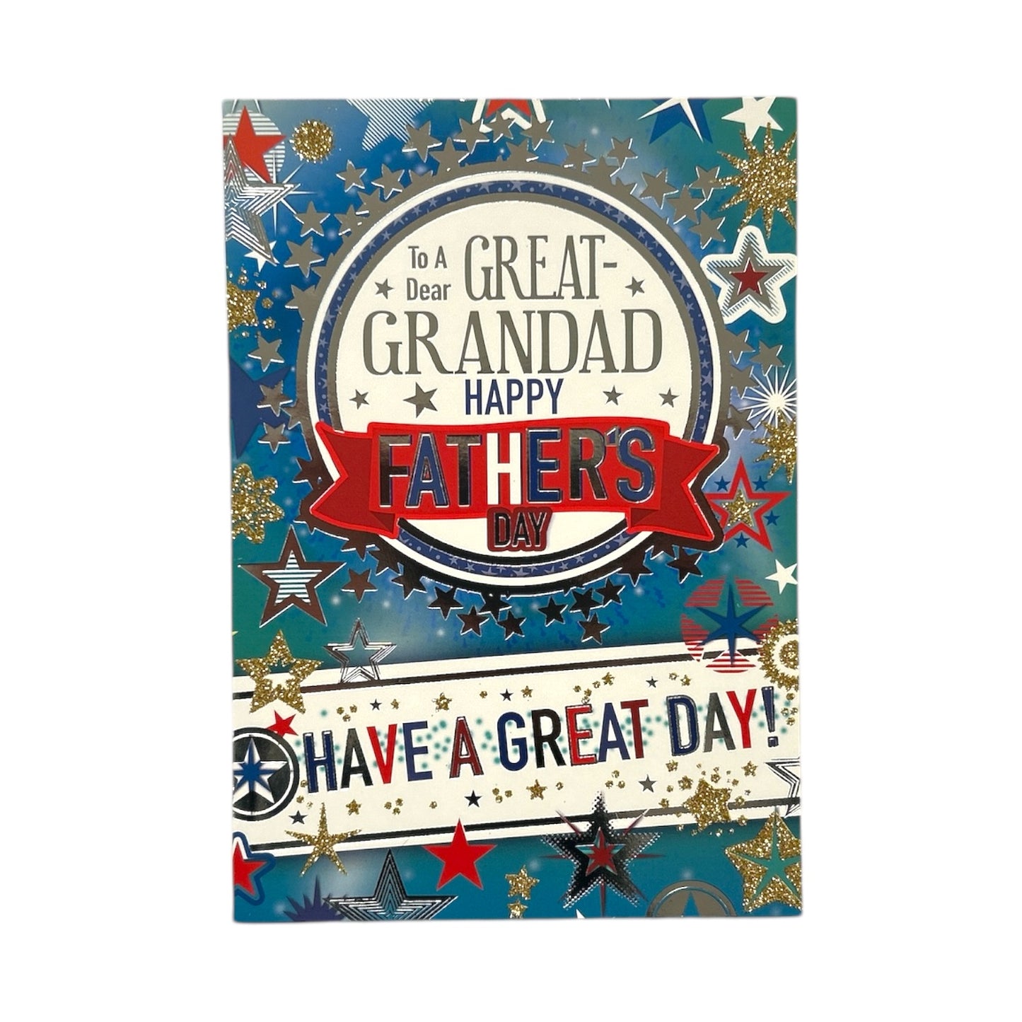 To A Great Grandad Star Burst Design Father's Day Card