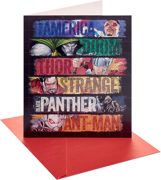 Marvel Avengers Design Kid's Birthday Card