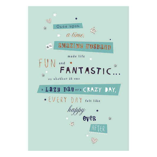 For Amazing Husband Modern Design Anniversary Card 