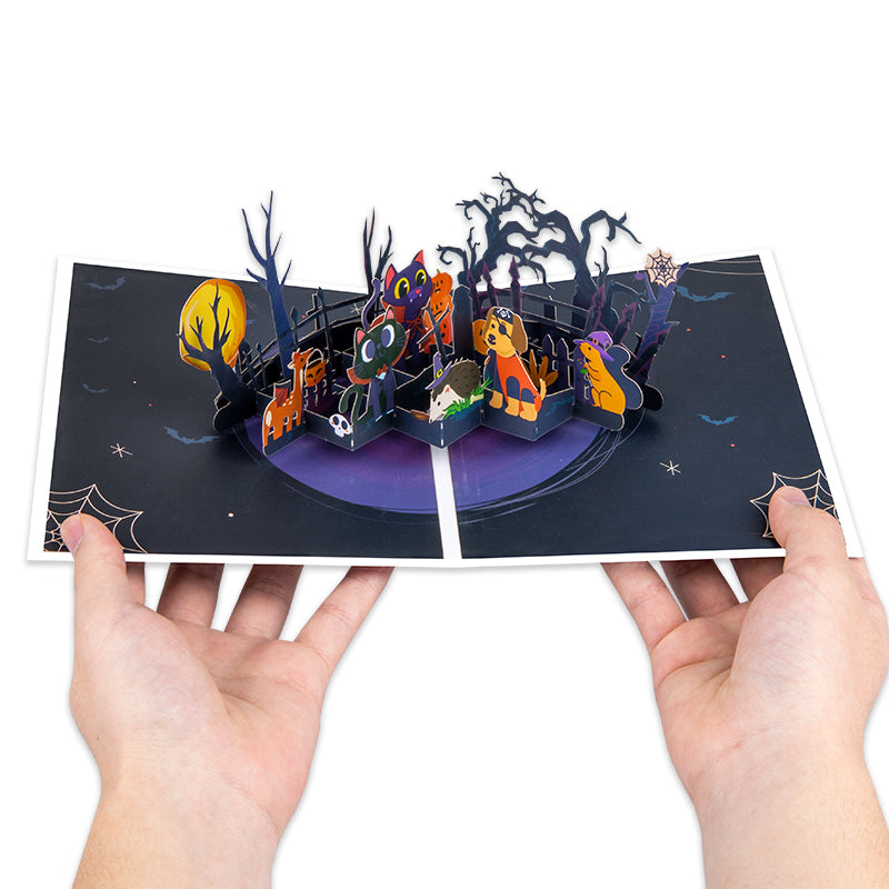 Spooky Squad Monster Animal 3D Pop Up Halloween Card