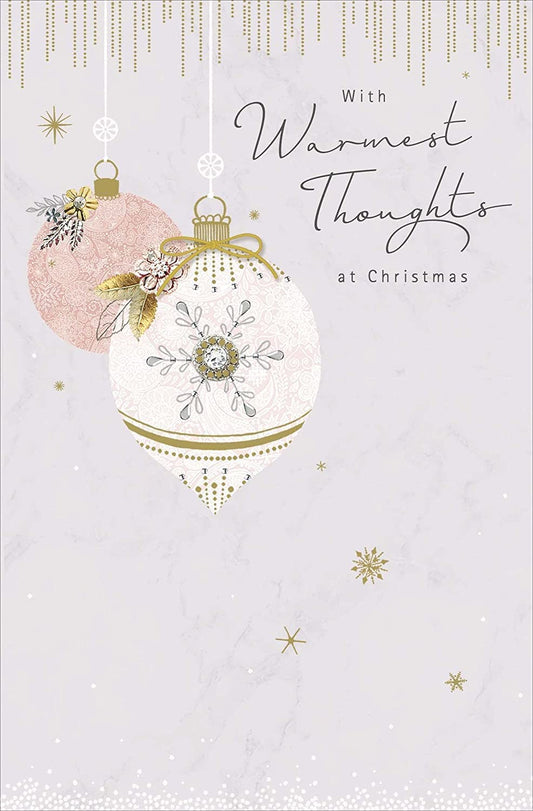 With Warmest Thoughts Traditional Christmas Card