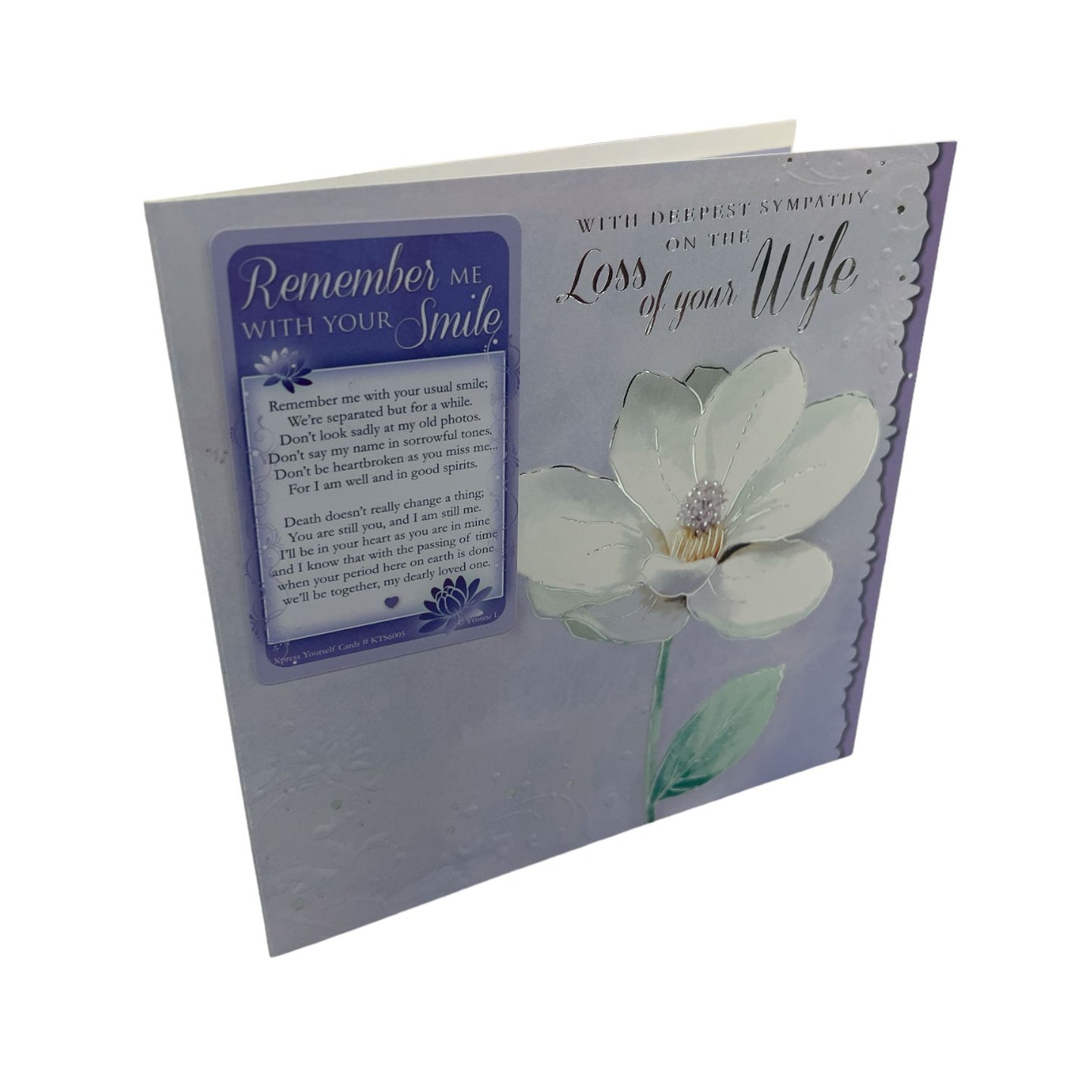 The Loss Of Your Wife Sympathy Card & Keepsake Wallet