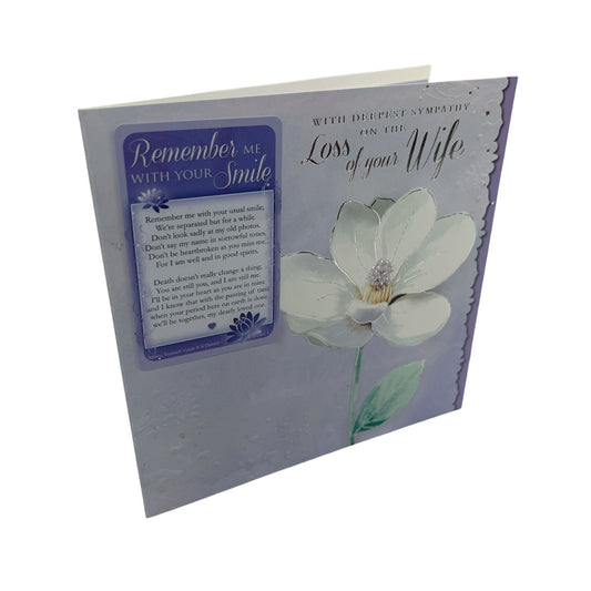 The Loss Of Your Wife Sympathy Card & Keepsake Wallet